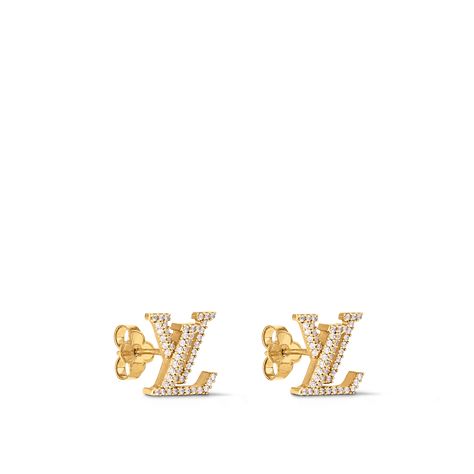 LOUIS VUITTON® - Lv Iconic Earrings - Gold Glittery Jewelry, Lv Jewelry, Jewlery Earrings, Louis Vuitton Earrings, Preppy Accessories, Thoughtful Wedding Gifts, Icon Jewelry, Stud Design, Preppy Jewelry