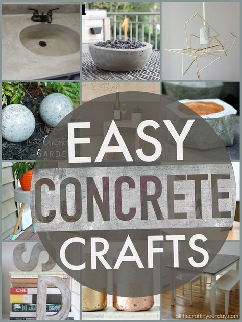 Concrete is such a hot trend right now. I am sharing some of my favorite Easy Concrete Projects on the blog today, let's get inspired! Decoration Beton, Diy Concrete Planters, Cement Garden, Cement Diy, Concrete Diy Projects, Cement Art, Cement Planters, Concrete Molds, Concrete Crafts