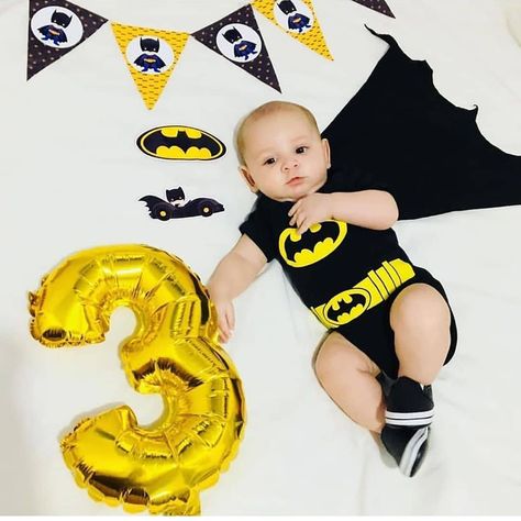 3 Month Old Baby Pictures, Baby Boy Newborn Photography, Baby Batman, Baby Milestones Pictures, Monthly Baby Pictures, Monthly Baby Photos, Baby Photoshoot Boy, Baby Boy Pictures, Newborn Baby Photoshoot