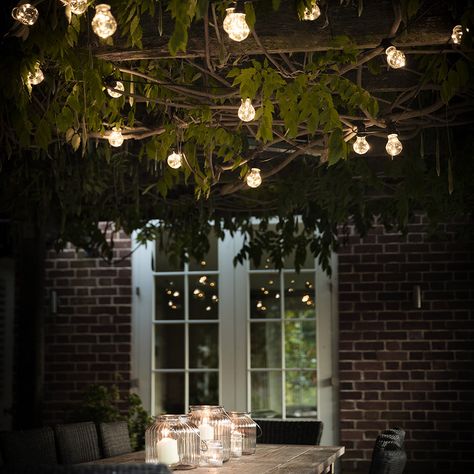 Achieve your twinkliest Pinterest dreams with these gorgeous outdoor lights | IMAGE.ie Garden Lighting Design, Festoon Lights, Diy Outdoor Lighting, Patio Lights, Patio String Lights, Backyard Lighting, Outdoor Patio Lights, Deck Lighting, Pergola Patio