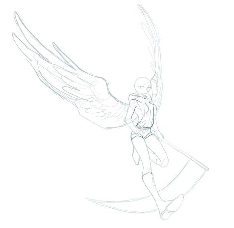 Drawing Poses With Wings, Flying Art Reference, Flying Poses Reference Wings, Flying Poses Drawing Wings, People With Wings Art, Flying Poses Drawing, Person With Wings Drawing Reference, Wing Character, Flying Pose