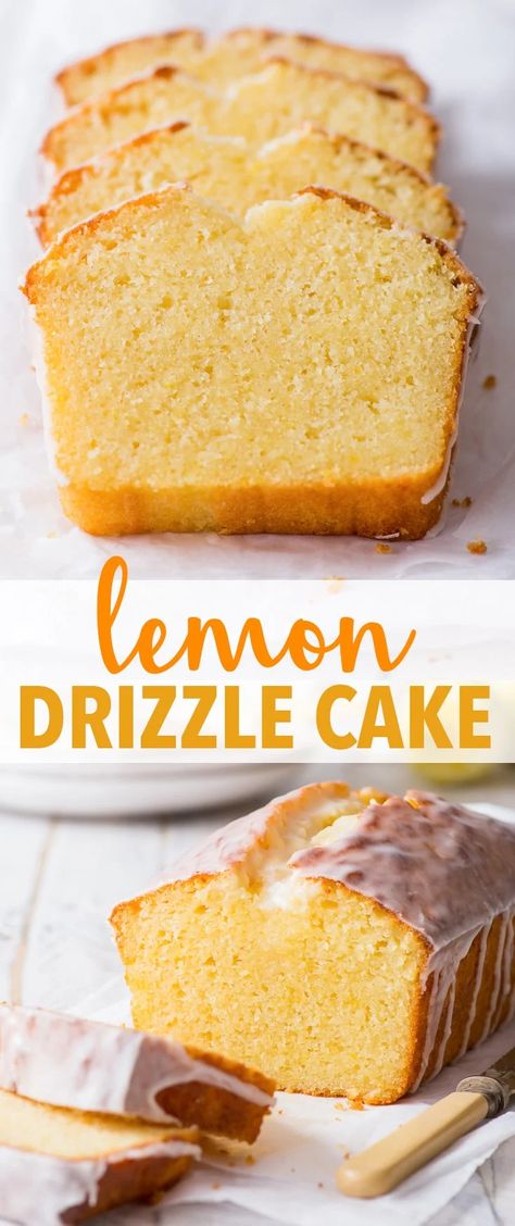 The Perfect Lemon Drizzle Cake (Gluten Free) - Intensely lemony, moist and with a delicate crumb, this lemon drizzle cake has it all. It’s the perfect everyday dessert that’s easy to prepare, and a joy to eat. Although, with how absolutely delicious it is, it would be welcome at any and all occasions. Lemon dessert. Easy dessert recipes. Gluten free desserts. Lemon cake recipe. Easy cake ideas. Gluten free cake. Pound cake. Lemon icing. Lemon frosting. #cake #recipes Gluten Free Lemon Drizzle Cake, Gluten Free Lemon Cake, Gluten Free Cake Recipe, Cake Gluten Free, Dessert Oreo, Dessert Parfait, Desserts Keto, Lemon Drizzle Cake, Drizzle Cake