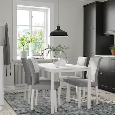 Small 4 Person Dining Tables - Up to 4 Seats - IKEA Steel Table Legs, Solid Wood Chairs, Big Table, Grande Table, Design Line, Table Extensible, Under The Table, Steel Table, Small Dining