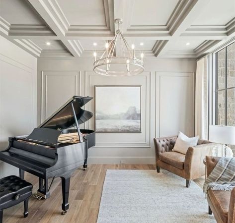 Piano room 🤩🤩 do you have a piano room in your home? Living Room Decor With Piano, Parade Of Homes 2023, Piano Room Design, Piano Room Ideas, Grand Piano Living Room, Grand Piano Room, Piano Room Decor, Piano Living Rooms, Piano Lounge