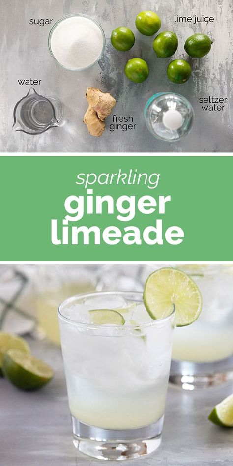 Ginger and Lime come together in this satisfying and refreshing Ginger Limeade. It’s not too sweet, and perfectly refreshing. Ginger Limeade, Great Dinner Ideas, Tea Drink Recipes, Healthy Detox, Delish Recipes, Hot Chocolate Recipes, Clean Living, Flavored Water, Top Recipes