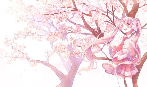 #Anime #Vocaloid Sakura Miku #1080P #wallpaper #hdwallpaper #desktop Sakura Miku, Kawaii Background, Vocaloid Characters, Sakura Tree, Cherry Blossom Flowers, Puella Magi Madoka Magica, Yandere Simulator, Madoka Magica, Kawaii Wallpaper