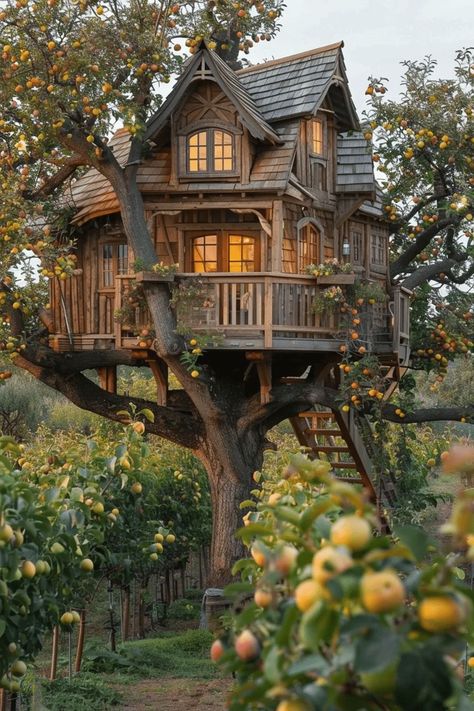 Cabin Sunset, Beautiful Tree Houses, Redesign Ideas, Eco Homes, Ultimate Backyard, Organic Structure, Cool Tree Houses, Tree House Designs, Cat Talk