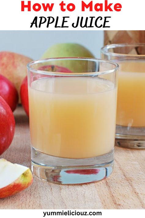 How to make apple juice at home. This healthy drink is so refreshing! Fresh Apple Juice Recipes, Healthy Apple Juice Recipes, Making Apple Juice, Apple Juice Recipes, Homemade Apple Juice With Juicer, Make Apple Juice, Fresh Apple Juice, Homemade Apple Juice, Apple Juice Recipe