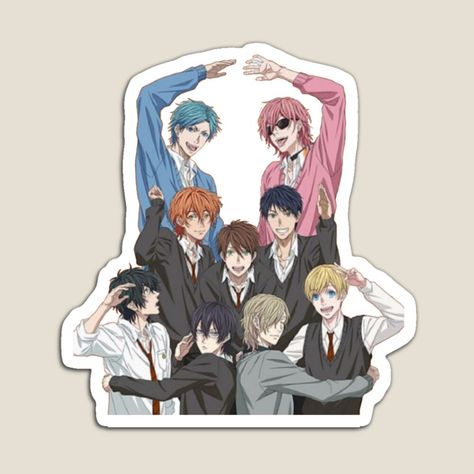 Yarichin B Club Manga, Yarichin B Club, B Club, Anime Diys, Stickers Anime, Preppy Stickers, Anime Paper, Anime Sticker, Anime Printables