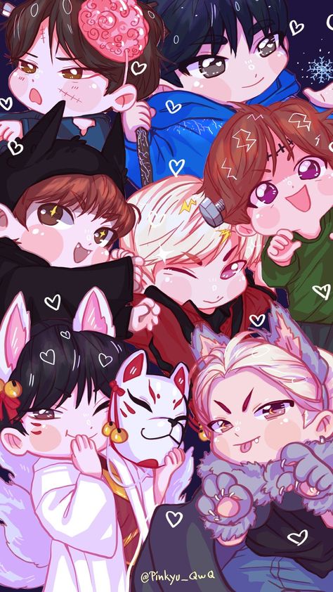 Boy Fanart, Bts Anime, Festival Art, Chibi Wallpaper, Cartoon Wallpaper Hd, Anime Version, Kpop Drawings, Dont Touch My Phone Wallpapers, Dark Moon