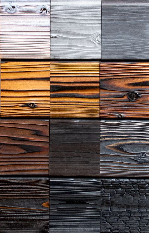 Charred Wood Siding, Torch Wood, Charred Wood, Sugi Ban, Wood Colour, Shou Sugi Ban, Silver Wood, Wood Siding, Wooden Projects