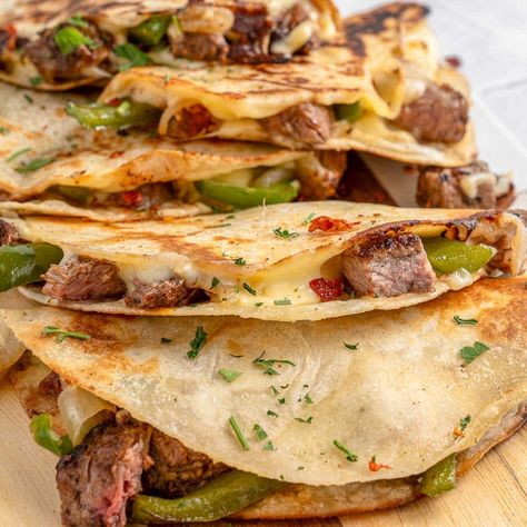 Best Steak Quesadillas Recipe - To Simply Inspire Authentic Quesadilla, Steak Casadillas, Gourmet Quesadilla, Barbacoa Quesadilla, Recipe For Quesadillas, Steak Quesadilla Recipe, Shaved Steak Recipe, Steak Quesadilla Recipes, Steak Quesadillas