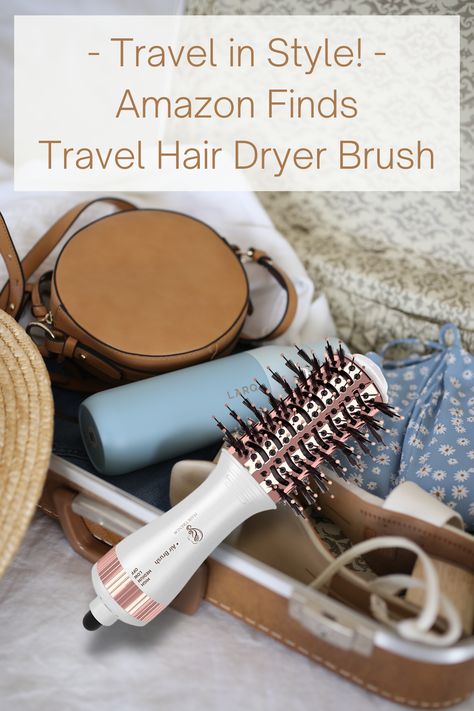 Travel Hair Dryer Brush with a 2" barrel, compact size and light weight makes it a perfect product for traveling and personal use. Travel Hair Tools, Travel Blow Dryer, One Step Hair Dryer, Hair Dryer Styler, Hot Air Brush, Travel Hair Dryer, Hair Blow Dryer, Dryer Brush, Travel Hair