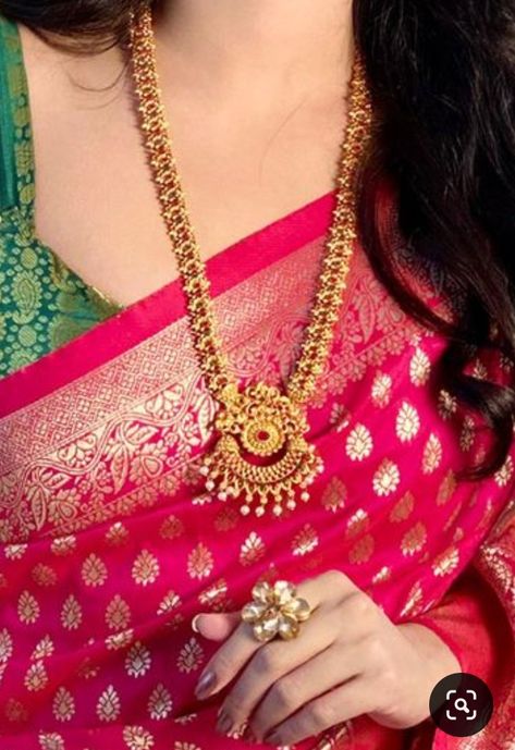 Gold Long Necklace Set New Design 2024, Long Chains Indian Gold Traditional, Wedding Jewelry Sets Bridal Jewellery Brides, Long Necklace Gold Indian, Women Gold Necklace, Long Mangalsutra, Indian Gold Necklace Designs, Antique Necklace Gold, Fashion Jewelry Necklaces Gold