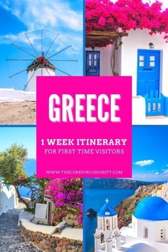 One Week in Greece: A First Time Visitor's Itinerary One Week In Greece, One Week Itinerary, Athens Airport, Athens Hotel, Greece Itinerary, Greece Beach, Amazing Scenery, Greece Travel Guide, Greece Vacation