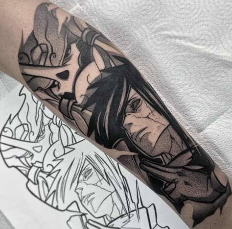 Madara Susanoo Tattoo, Susanoo Tattoo, Tattoo Shapes, Naruto Tattoo, Geek Tattoo, Upper Arm Tattoos, Anime Tattoo, Sleeves Ideas, Upper Arms