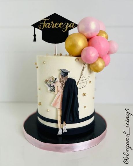 graduation cakes , Image Photo Credit Source via Instagram @ beyond_icings graduation cakes for high school , graduation cakes 2023 , graduation cakes college , graduation cakes for high school 2020 , graduation cakes for boys , graduation cakes ideas , graduation cakesicles , graduation cakes simple , graduation cakes for men , graduation cakes funny , graduation cakes aesthetic Simple Graduation Cakes, Graduation Cake Designs, Graduation Party Desserts, Graduation Party Cake, Graduation Party Planning, Creative Birthday Cakes, Cakes For Women, Graduation Cake, Cake Decorating Designs