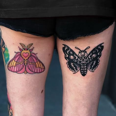 Moth Tattoos, Houston Tattoos, Pink Tattoo, Bug Tattoo, Kawaii Tattoo, Moth Tattoo, Cute Little Tattoos, Calf Muscles, Dream Tattoos