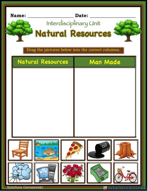 Natural Resources Worksheet, Recycling Lesson Plans, Natural Resources Activities, Plurals Worksheets, Preschool Charts, Science Quiz, Father's Day Activities, Measurement Activities, Nonrenewable Resources