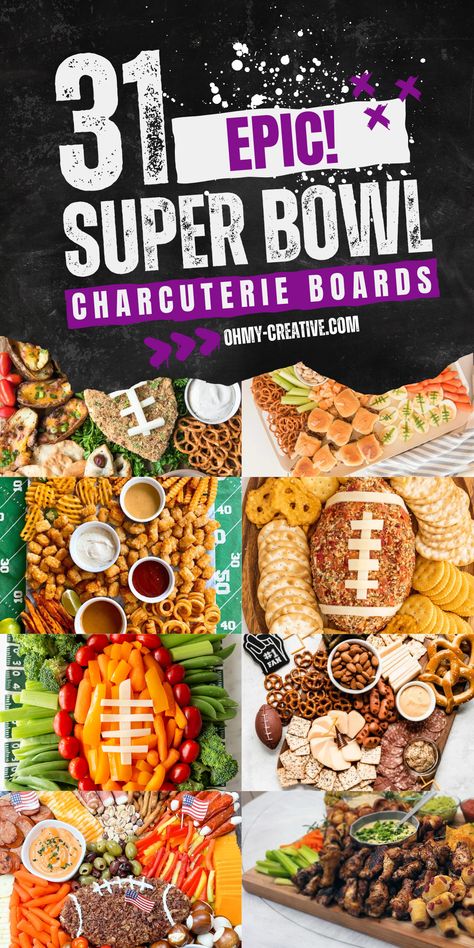 Here are 31 Super Bowl Charcuterie Boards that will make your game day snacks fun and easy to enjoy! They look amazing and require minimal effort, making them a fantastic choice for any game day celebration. From classic cheeses and meats to themed snacks shaped like footballs, each board is designed to make your Super Bowl celebration more fun. No matter which team you're cheering for, these boards will be a winning addition to your party spread! #SuperBowlCharcuterie #CharcuterieBoards Super Bowl Snack Board, Football Snack Board, Super Bowl Charcuterie, Themed Snacks, Best Party Appetizers, No Cook Appetizers, Popular Appetizers, Hot Appetizers, Party Spread