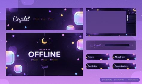 Streamer Layout Design, Twitch Streamer Aesthetic Overlay, Instagram Banner Templates, Graphic Design Banner Ideas, Overlay Ideas, Youtube Template, Website Design Templates, Twitch Streaming Setup, Stream Design