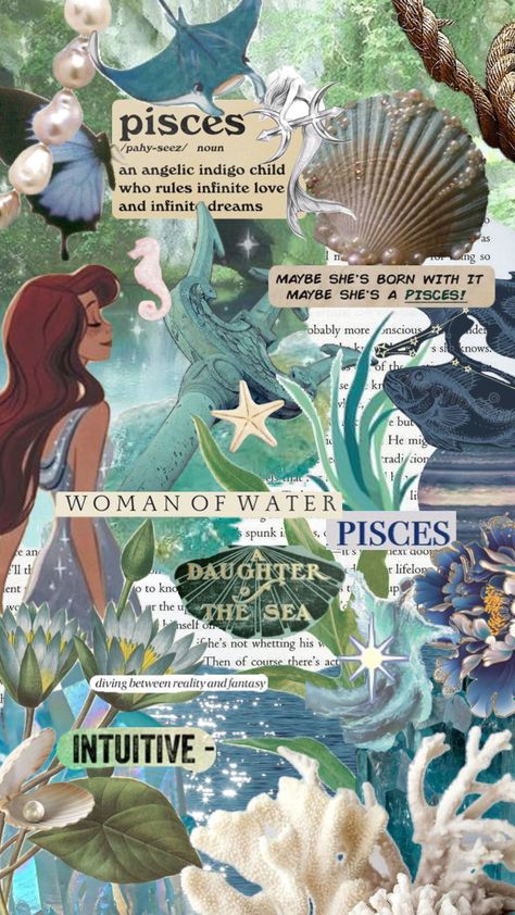 any recommendations? 🐚 #rennaissance #vintage #vibes #wallpaper #art #quotes #movies #tv #thelittlemermaid #siren #pisces #piscesaesthetic #arielthelittlemermaid #ariel #sea #blue #ocean #piscessun Pisces + Core + Aesthetic, Picies Zodiac, Pisces Birthday, Pisces Girl, Pisces Quotes, Indigo Children, Pisces Woman, Zodiac Signs Pisces, Pisces Sign