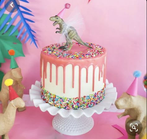 Girl Dinosaur Birthday Party, 3rd Birthday Party For Girls, Girl Dinosaur Birthday, Dino Cake, Dinosaur Birthday Cakes, Dinosaur Themed Birthday Party, Dino Birthday Party, Third Birthday Party, 3rd Birthday Ideas