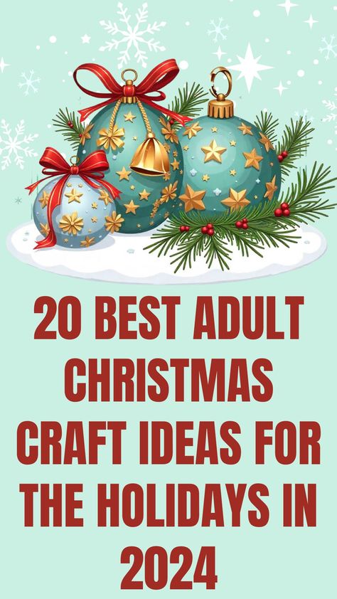 There is no doubt that everyone enjoys having fun and being creative during the holiday season. In Christmas decorations, Adults are encouraged to engage in creating different crafts, in addition to kids! Whether you are an experienced crafter or are just starting, you can try many adult Christmas craft ideas. #christmascraftideas #adultchristmascraft Christmas Crafts To Make With A Group, Advanced Christmas Crafts, Used Christmas Card Crafts, Christmas Crafts For Groups Of Women, Easy Sewing Projects For Christmas, Diy Adult Christmas Crafts, Christmas Crafts With Beads, Christmas Ornament Crafts For Adults, Decopage Ideas Christmas Ornaments