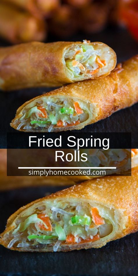 Easy Spring Rolls Recipe, Fresh Spring Rolls Recipe, Easy Spring Rolls, Vietnamese Spring Rolls Recipe, Asian Food Appetizers, Homemade Spring Rolls, Thai Spring Rolls, Veggie Spring Rolls, Asian Appetizers