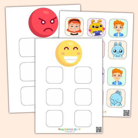 Flash Cards For Kindergarten, Printable Toddler Activities, Feelings Preschool, Anger Worksheets, Preschool Activity Sheets, Teaching Emotions, Emotions Cards, Emotions Activities, Free Printable Flash Cards