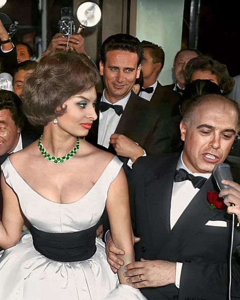 #🇮🇹 5/15/1959 Cannes, France: Italian actress Sophia Loren and her husband, producer Carlo Ponti (right), leave a theater here May 13th after viewing the Italian film "Enfer de la Ville" (Hell of the City). The film was one of many shown during the International Film Festival here. Anna Magnani and Giulietta Massina star in the film.. #❤️ #sophialoren #cannes #1959#🇫🇷 #carloponti #festival #cannesfilmfestival #1950sglamour #actress #attrice #cinemaitaliano Carlo Ponti, Anna Magnani, Italian Film, Italian Actress, Cannes France, Sophia Loren, International Film Festival, Cannes Film Festival, Cannes