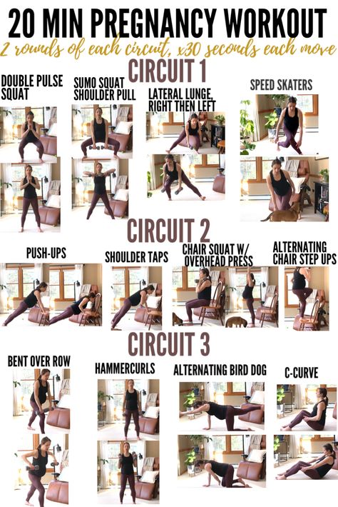 20 Minute Strength and Cardio Pregnancy Workout Best Pregnancy Workouts, Pregnancy Stretches, Pregnancy Workout Videos, Pregnancy Workout Plan, Pregnancy Safe Workouts, Baby Workout, Prenatal Workout, Pregnancy Yoga, Prenatal Yoga