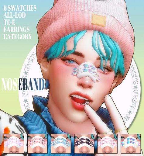 Sims 4 Face Bandages, Sims 4 Face Accessories, Sims 4 Anime Mods, Sims 4 Band Mod, Sims 4 Femboy Cc, Los Sims 4 Mods, Sims 4 Men Clothing, The Sims 4 Skin, Sims 4 Anime