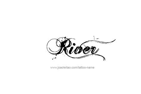 Tiny River Tattoo, River Tattoo Ideas Simple, River Song Tattoo, River Name Tattoo, River Tatoos Flowing, Chest Tattoo Name, River Svg Free, River Tattoo, Baby Angel Tattoo