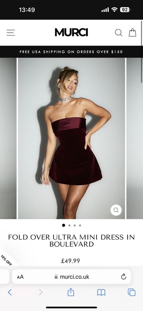 Maroon Mini Dress, Over Dress, Skirt Co Ord, Swimwear Sale, Fashion Lookbook, Strapless Bra, Fold Over, Velvet Fabric, Dresses For Sale