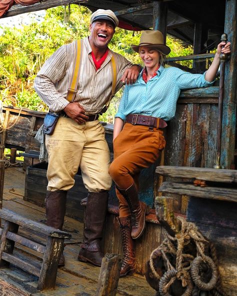 Happy Birthday to my dear friend and JUNGLE CRUISE co-star - and one of the most talented actors of our generation. Emily Blunt. And yes,… Jungle Jam Vbs, Vbs Jungle, Jungle Outfit, Explorer Costume, Samoan Dynasty, Unexpected Friendship, Jungle Cruise, The Rock Dwayne Johnson, Dwayne The Rock