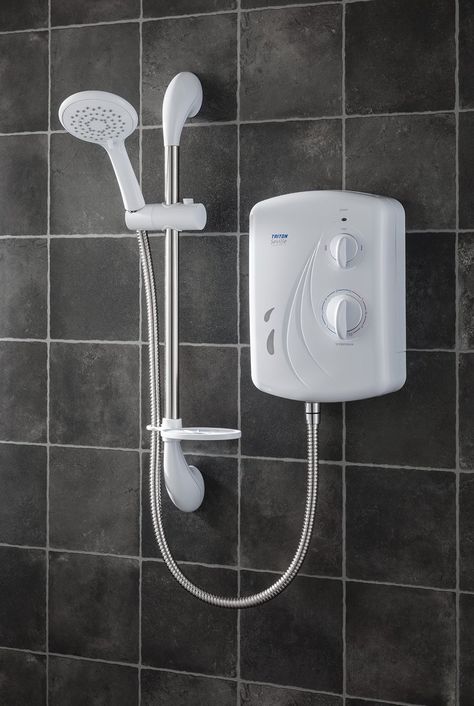 Triton Seville 10.5kW Electric Shower: Amazon.co.uk: DIY & Tools Contemporary Bathroom Inspiration, Easy Clean Shower, Best Bathroom Flooring, Bathroom Vinyl, Vintage Bathroom Decor, Electric Showers, Water Damage Repair, Shower Installation, Shower Head Holder