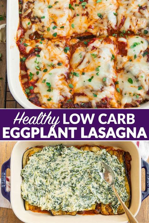 Low Carb Eggplant, Eggplant Lasagna Recipe, Roasted Eggplant Slices, Keto Eggplant, Low Carb Lasagna, Eggplant Lasagna, Vegetable Lasagna, Healthy Low Carb, Eggplant Dishes