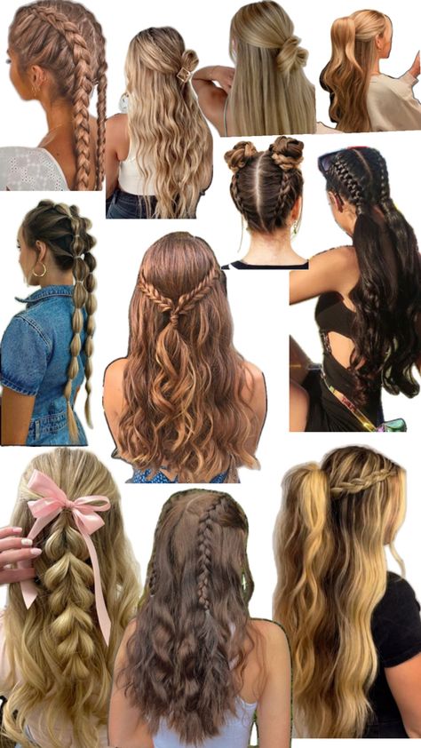 Hair Styles For Kids, Preppy Hairstyles, Styles For Kids, Hairstyle Examples, Easy Hairstyles For Thick Hair, Hair Inspiration Long, Cute Simple Hairstyles, Giving People, Beautiful Braided Hair