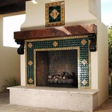 Spanish Fireplace Design | Another popular material used to create Spanish style fireplaces is ... Mexican Tile Fireplace, Mexican Fireplace, Spanish Style Fireplace, Spanish Fireplace, Fireplace Mantel Designs, Fireplace Redo, Style Fireplace, Fireplace Designs, Spanish Decor