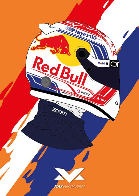 Max Verstappen Art, Max Verstappen Drawing, Formula 1 Illustration, F1 Helmet Design, Max Verstappen Helmet, F1 Illustration, F1 Drawing, F1 Fanart, Helmet Drawing