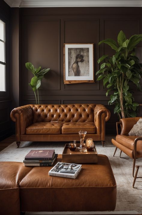 20 Cognac Leather Couch Living Room Ideas: Ultimate Inspiration Guide » Comfy Ideas Brown Leather Couch Office, Camel Color Couch Living Room Ideas, Brown Sitting Room Ideas, Light Leather Couch, Living Room Designs Leather Couch, Caramel Sofa Living Room Ideas, Cognac Living Room, Cognac Couch Living Room Ideas, Cognac Leather Couch Living Rooms