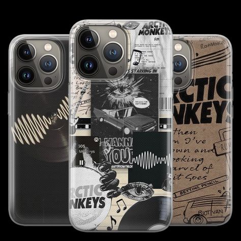 Arctic Monkeys Phone Case, Arctic Monkeys Merch, Y2k Phone Case, 2000s Music, Handmade Phone Case, Tutorials Drawing, Artic Monkeys, Phone Inspiration, Plastic Phone Case