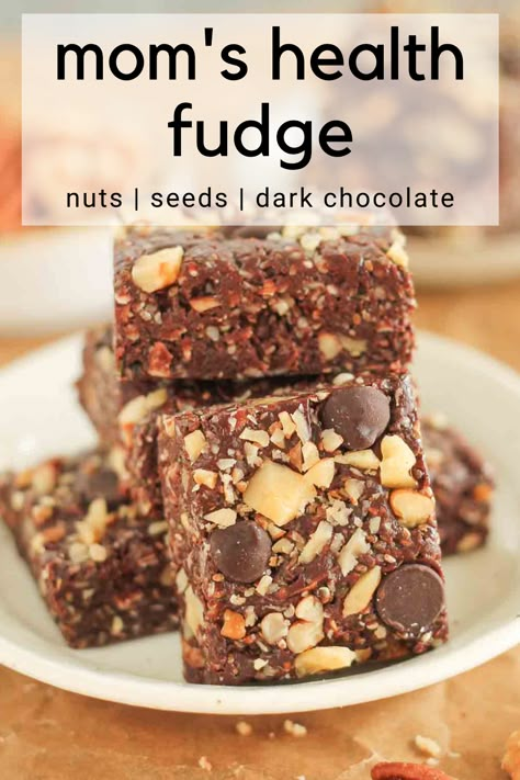 Vegan Fudge Recipe, Healthy Fudge, Healthy No Bake, Vegan Fudge, Healthy Bars, Healthy Sweet Treats, Sesame Seed, Fudge Recipe, Toasted Walnuts