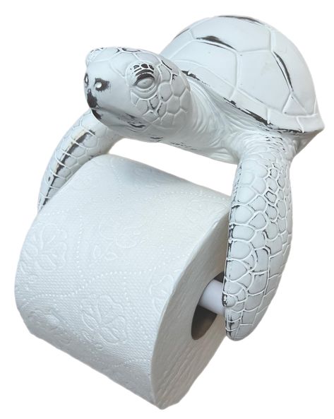 PRICES MAY VARY. SEA TURTLE TOILET PAPER HOLDER - add a touch of coastal charm to your bathroom decor. Ideal for creating a beachside or nautical themed bathroom ambiance. ACCOMMODATES - standard, double and mega rolls. Effortlessly combines style and functionality in one unique piece. MEASURES - 7" (T) x 6 3/4" (W) x 5 1/2" (D). Weighs over 1 pound. CRAFTED from highly detailed resin material for longevity Durable construction ensures it withstands daily use. INCLUDES a built-in flush mount bra Turtle Bathroom, Surf Room Decor, Ocean Room Decor, Ocean Bathroom, Coastal Bathroom Decor, Turtle Theme, Surf Room, Wall Mount Toilet, Ocean Room