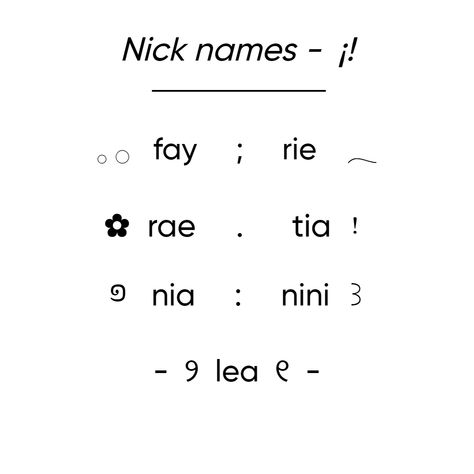 Aesthetic Short Usernames For Instagram, Y2k Names For Instagram, Aesthetic Nicknames For Instagram, Short Name Ideas, Pretty Nicknames, Nicks Names Aesthetic, Aesthetic Nicknames, Pretty Names Aesthetic, Nicknames Aesthetic