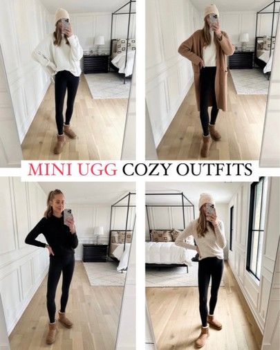 Fashion Jackson wearing mini uggs, shopbop, fall outfits, cozy outfits #ugg #shopbop #LTKshoecrush #LTKstyletip #LTKunder100 Ultra Short Uggs Outfit, Short Ugg Outfit Ideas, Ugg Shoes Outfit Casual, Mini Ugg Boots Outfit 2022, Ugh Classic Ultra Mini Outfit, Classic Mini Ugg Boots Outfit, Short Brown Uggs Outfit, How To Wear Mini Ugg Boots, Short Ugh Outfits