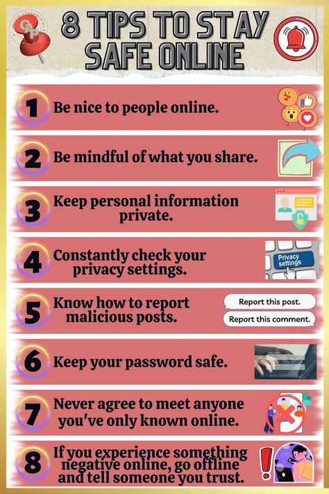 Tips to Stay Safe Online Staying Safe Online, Digital Citizenship, People Online, Stay Safe, Teacher Resources