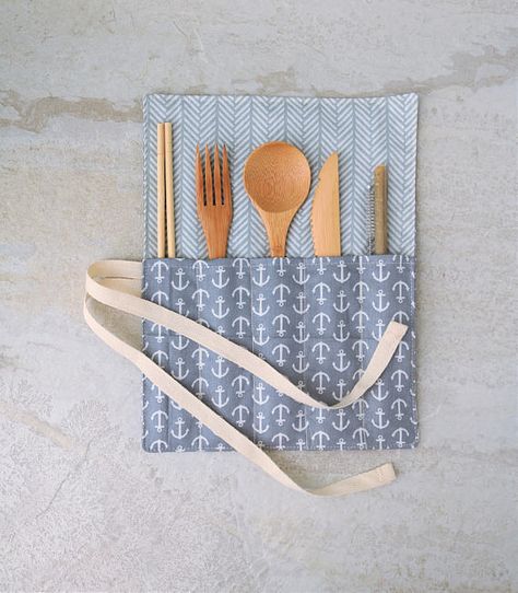 Zero Waste Cutlery Utensils Wrap  Reusable wooden bamboo Zero Waste Ideas, Waste Free Living, Zero Waste Store, Plastic Free Living, Eco Friendly Accessories, Waste Free, Zero Waste Lifestyle, Zero Waste Living, Low Waste