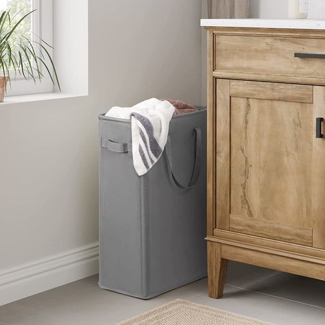 Chrislley Slim Laundry Hamper amazon Narrow Laundry Basket, Narrow Laundry, Narrow Laundry Room, Laundry Organizer, Hamper Ideas, Clean Bed, Laundry Room Flooring, Laundry Room Closet, Metal Shelving Units